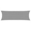 Solsejl Anthracit og hvid 2 x 6 m HDPE