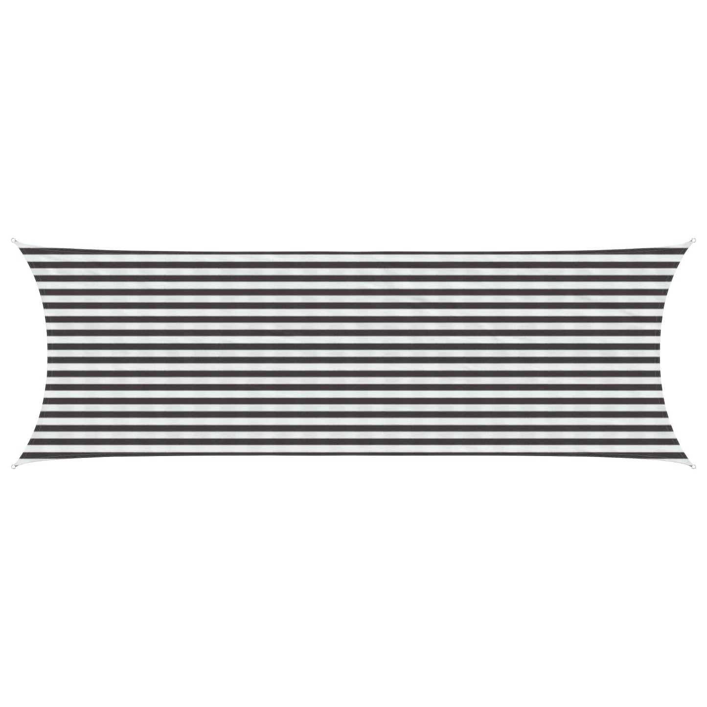 Solsejl Anthracit og hvid 2 x 6 m HDPE