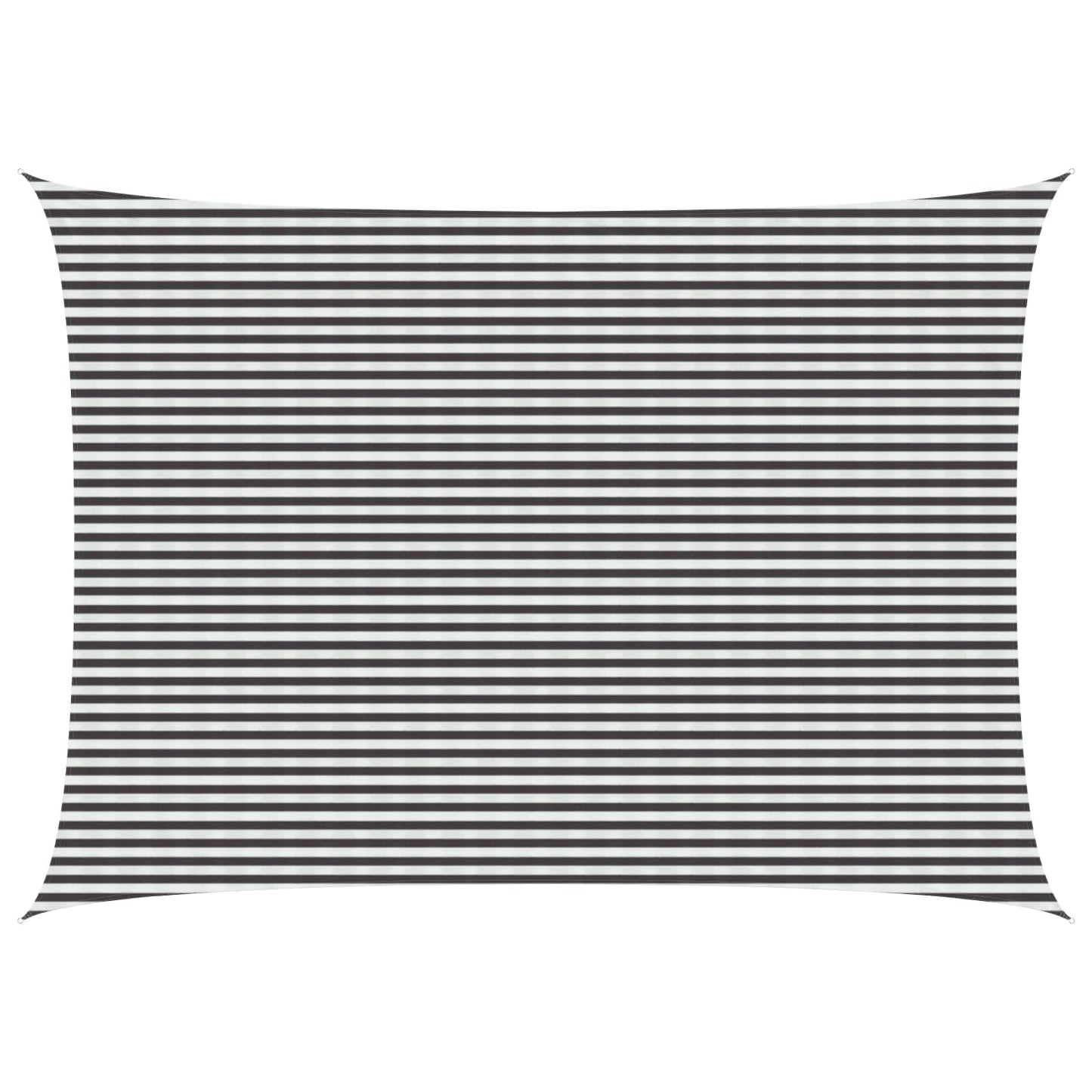 Solsejl Anthracit og hvid 5 x 8 m HDPE