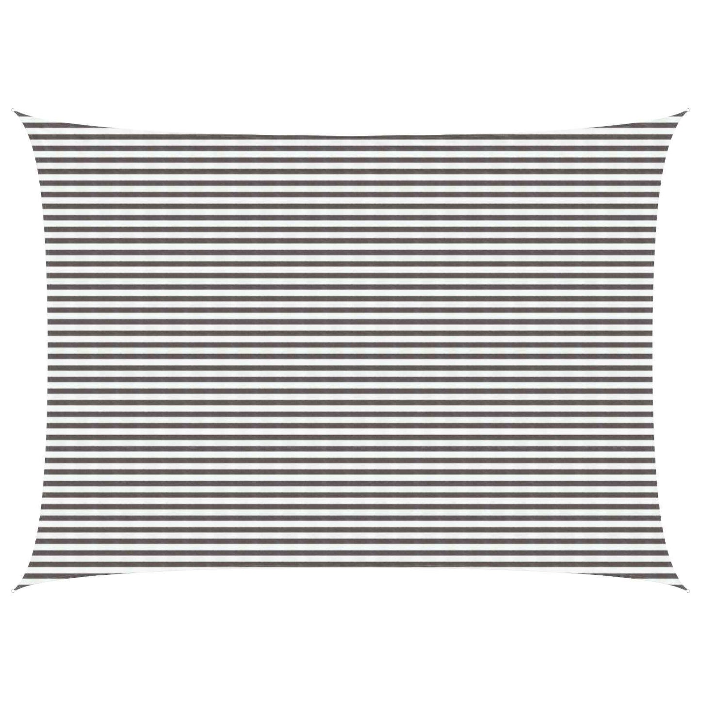 Solsejl Lys Grå og Hvid 5 x 8 m HDPE