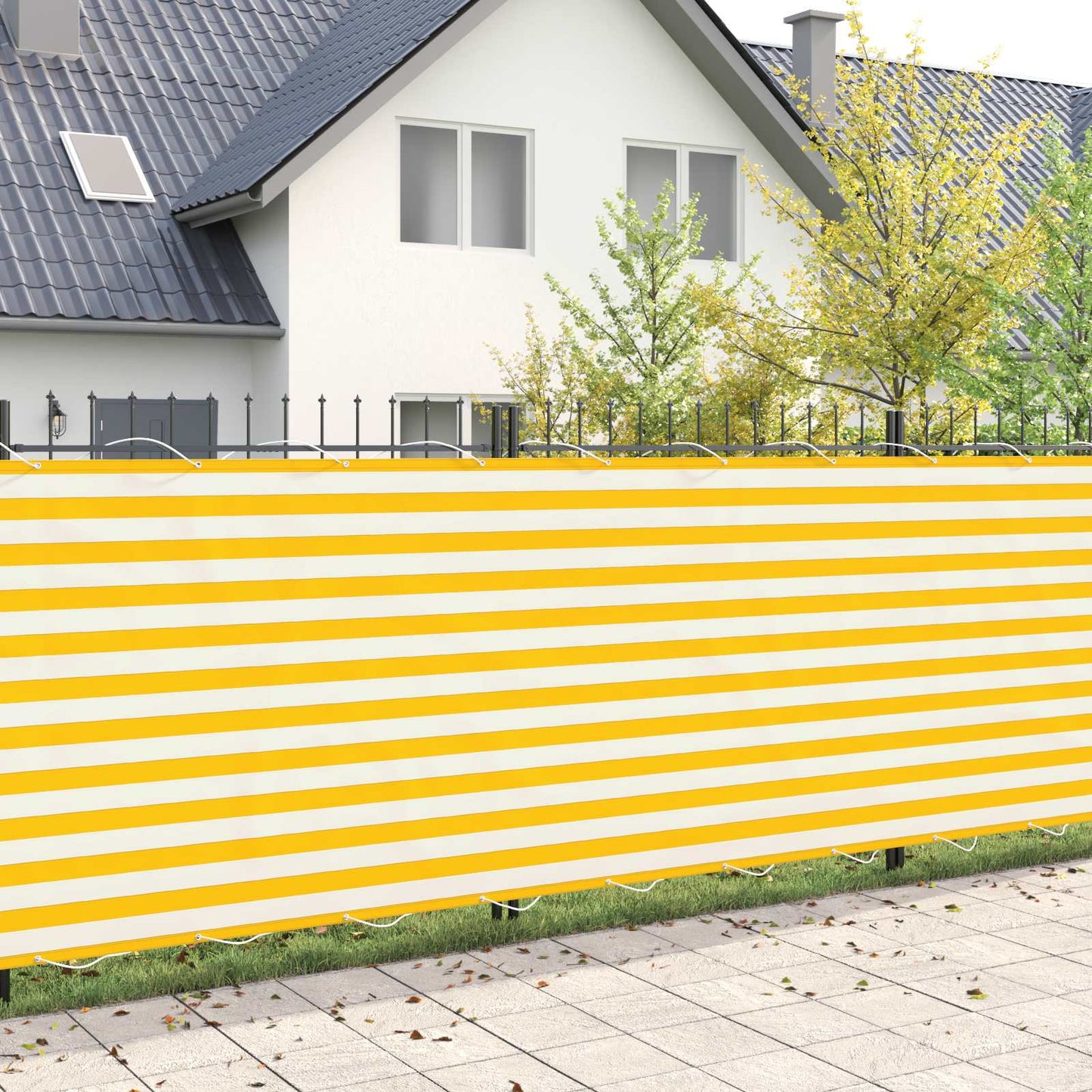 Balkon Afskærmning 150 x 400 cm Stof med PU-belægning