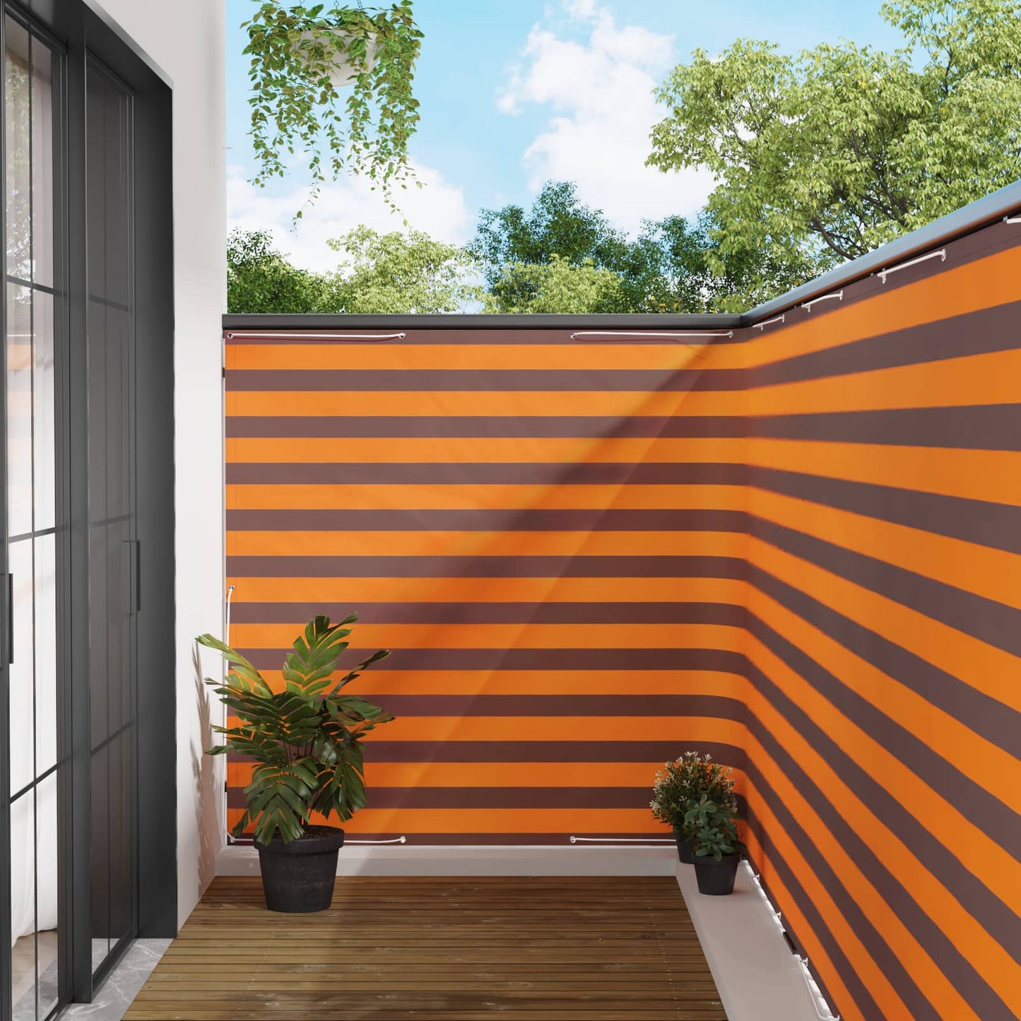 Balkon Afskærmning 150 x 200 cm Stof med PU-belægning