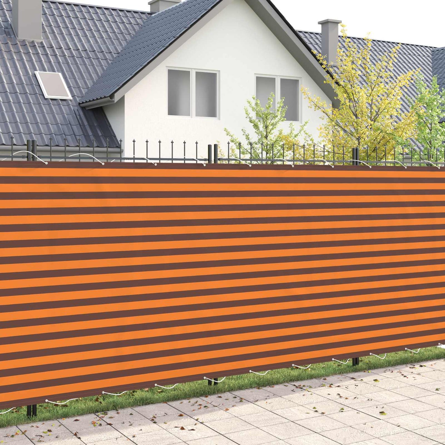 Balkon Afskærmning 200 x 700 cm Stof med PU-belægning