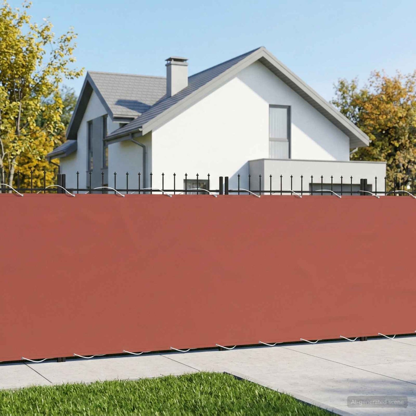 Balkon Afskærmning 150 x 500 cm Stof med PU-belægning