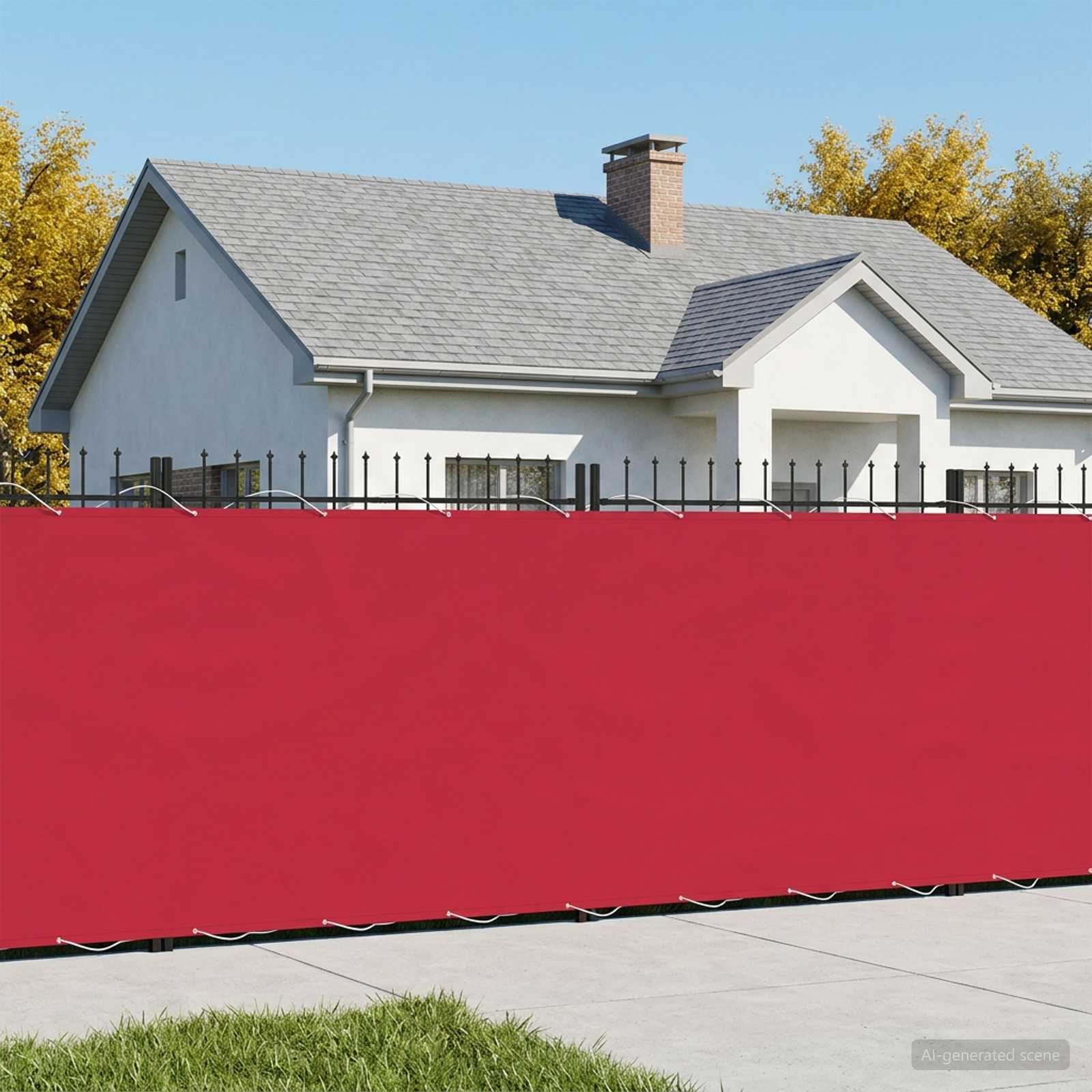 Balkon afskærmning 150 × 600 cm - stof med PU-belægning, bordeaux