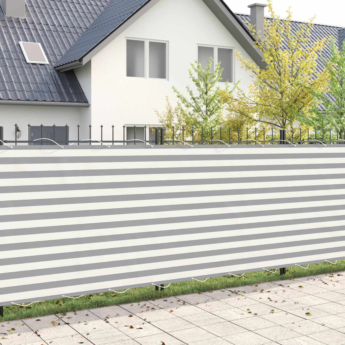 Balkon Afskærmning 200 x 600 cm Stof med PU-belægning