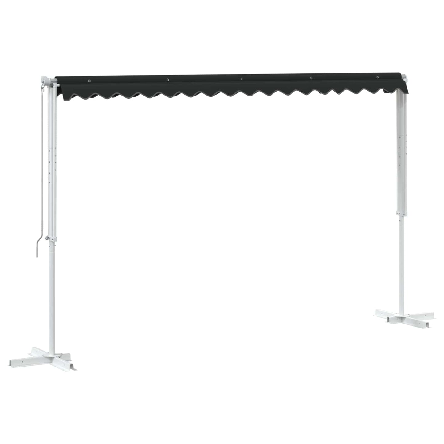 Fritstående markise 4 × 3 m Polyester Antracit