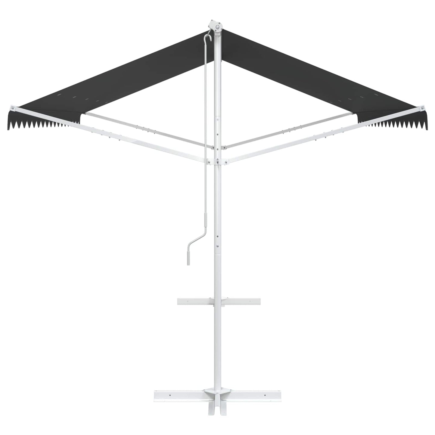 Fritstående markise 4 × 3 m Polyester Antracit