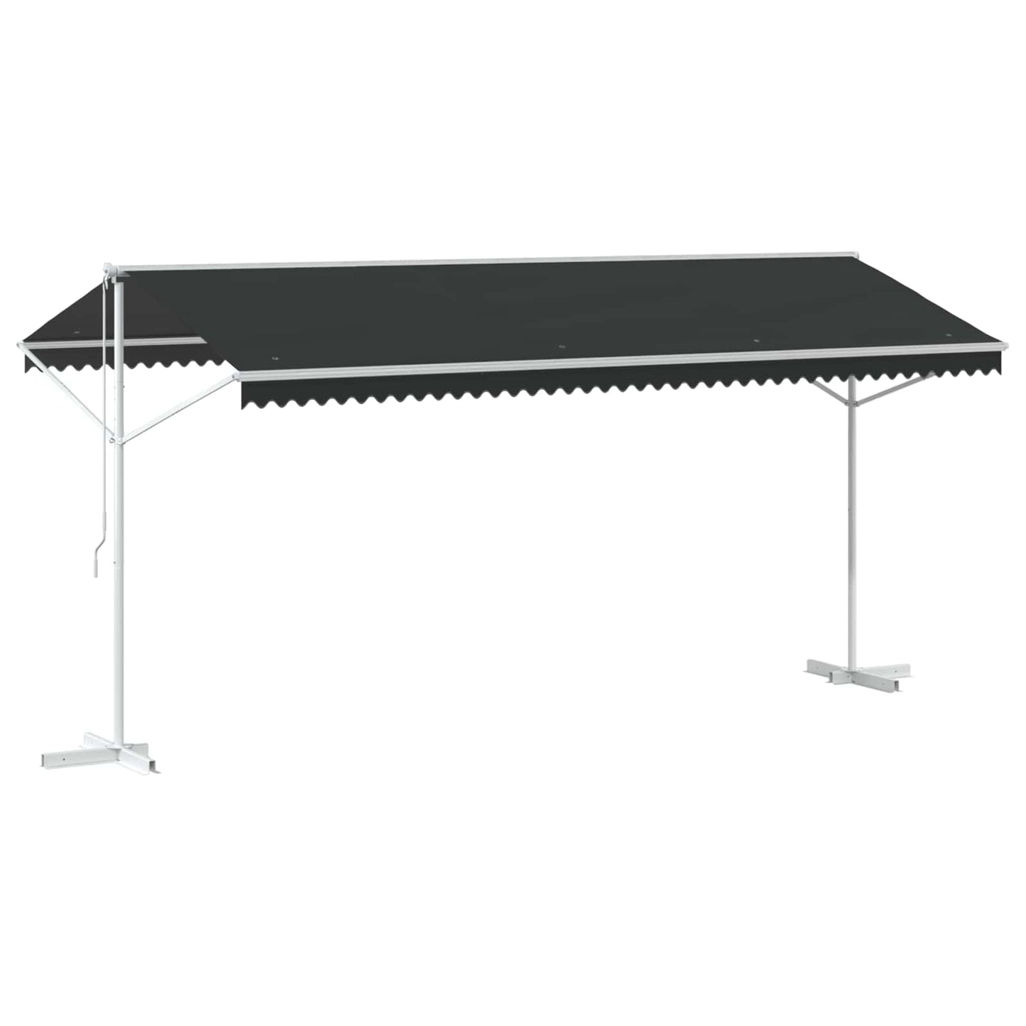 Fritstående markise Antracit 5 x 3 m Polyester