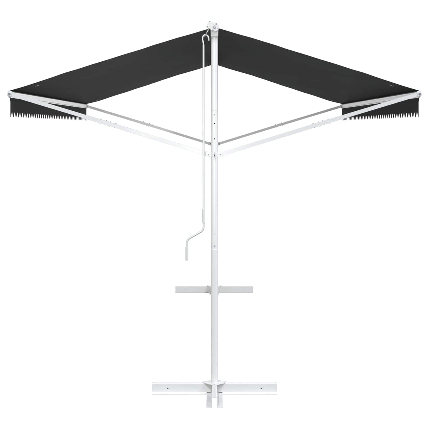 Fritstående markise Antracit 5 x 3 m Polyester
