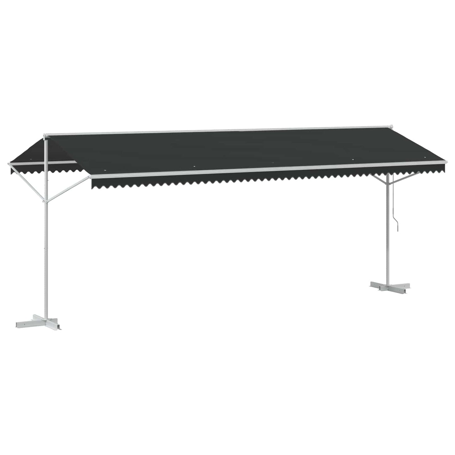 Fritstående markise Antracit 6 x 3 m Polyester