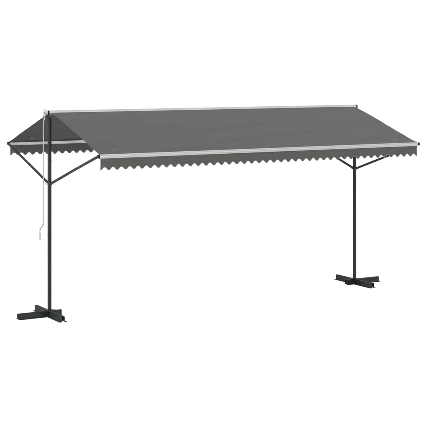 Fritstående markise Grå 5 x 3 m Polyester