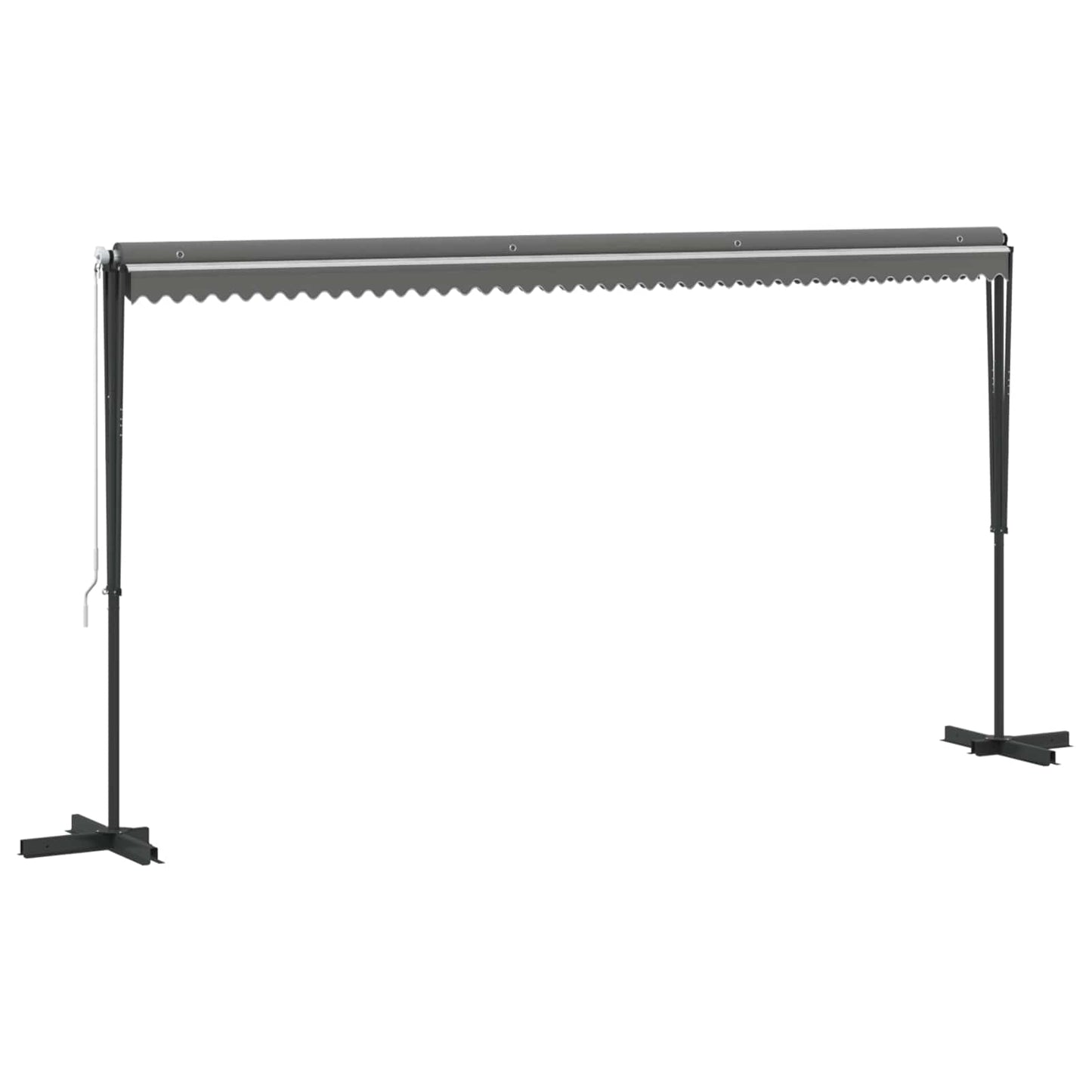 Fritstående markise Grå 5 x 3 m Polyester