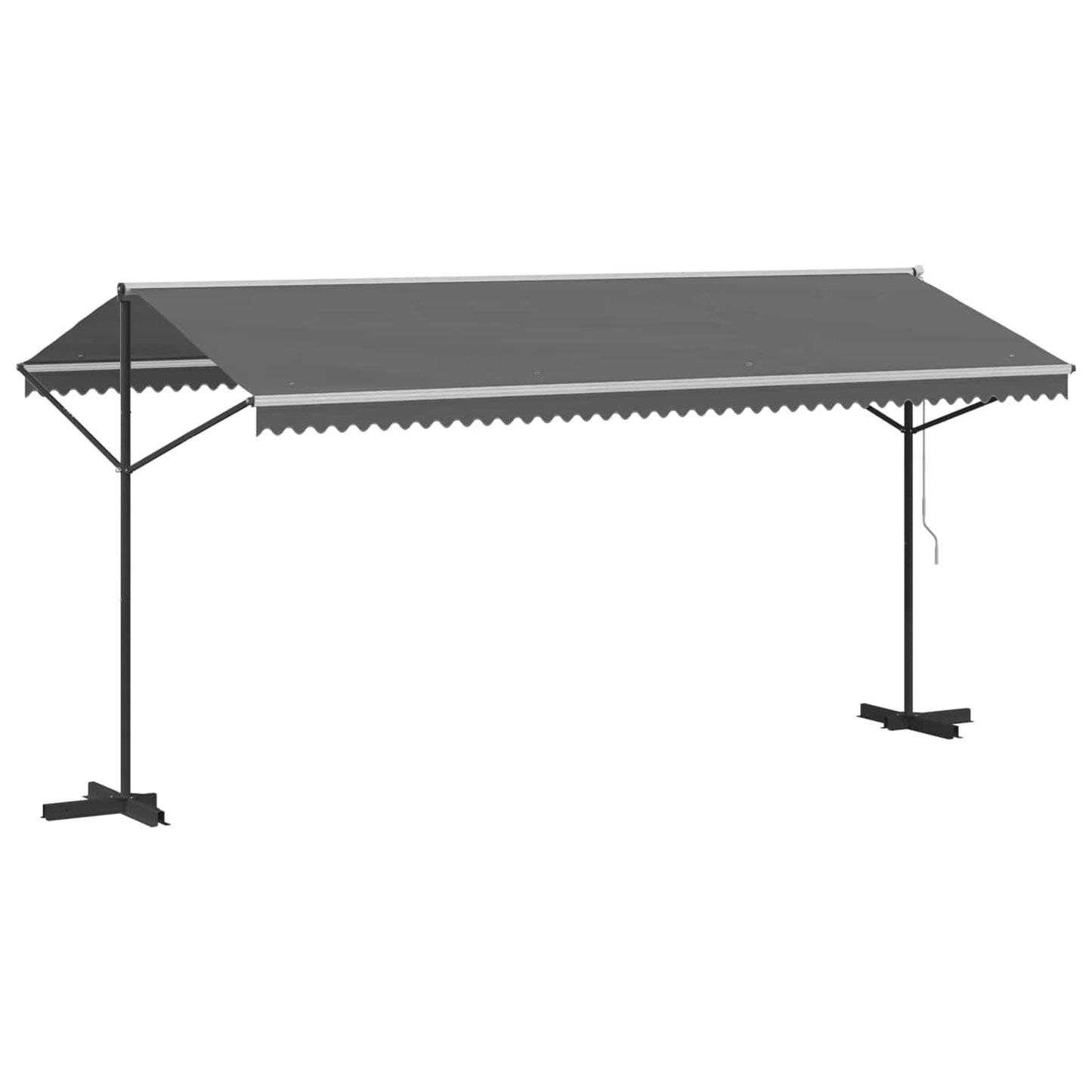 Fritstående markise Grå 5 x 3 m Polyester