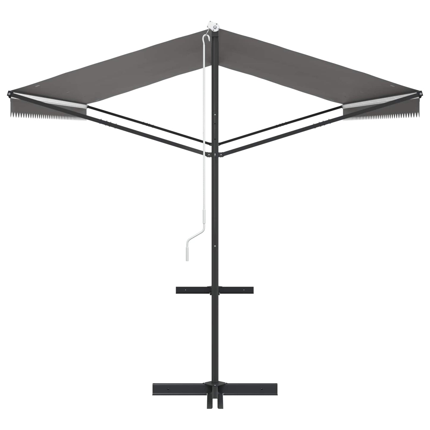 Fritstående markise Grå 5 x 3 m Polyester