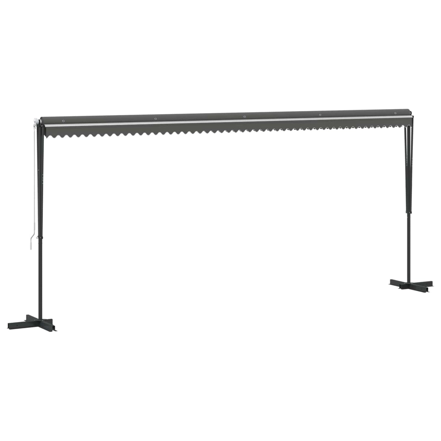 Fritstående markise Grå 6 x 3 m Polyester