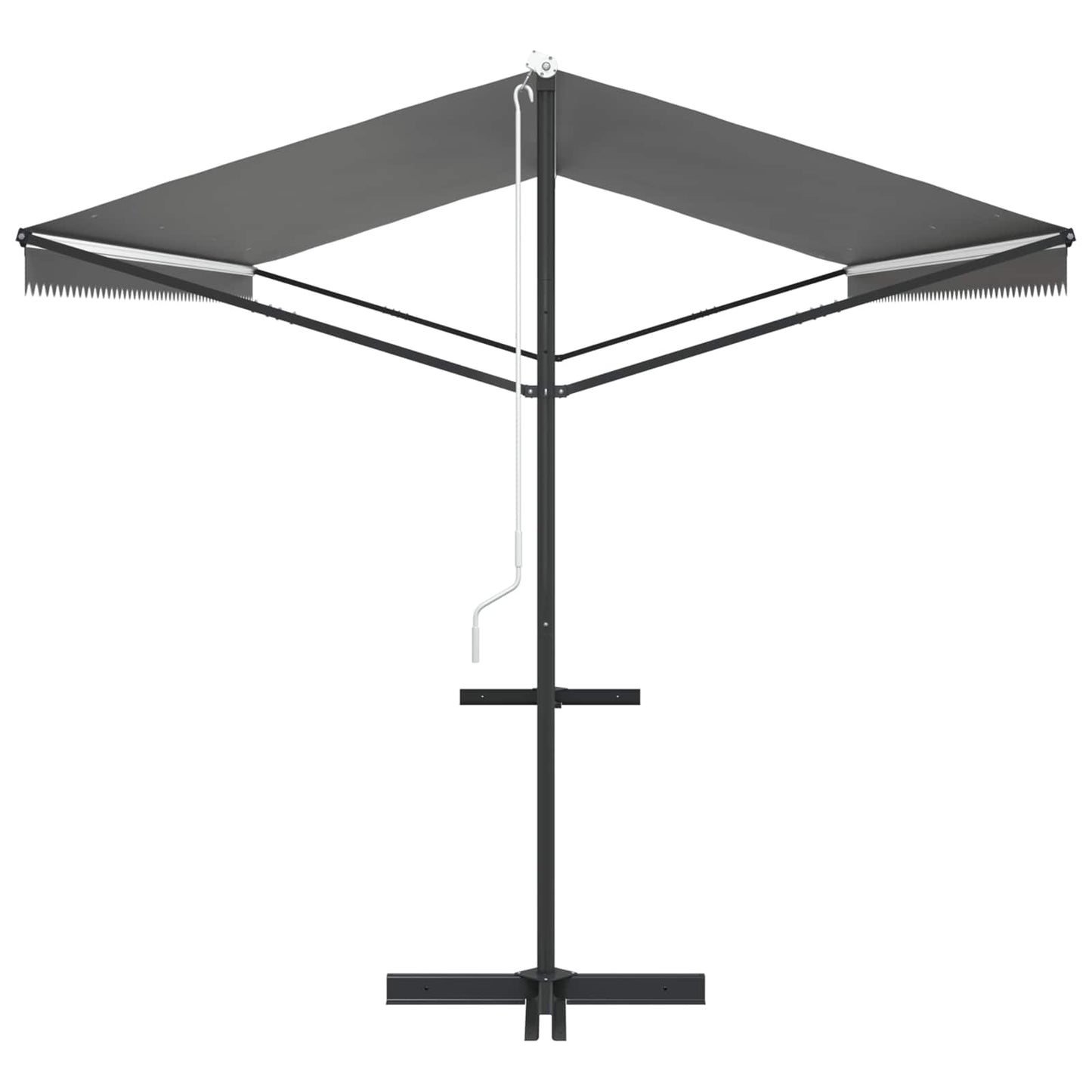 Fritstående markise Grå 6 x 3 m Polyester