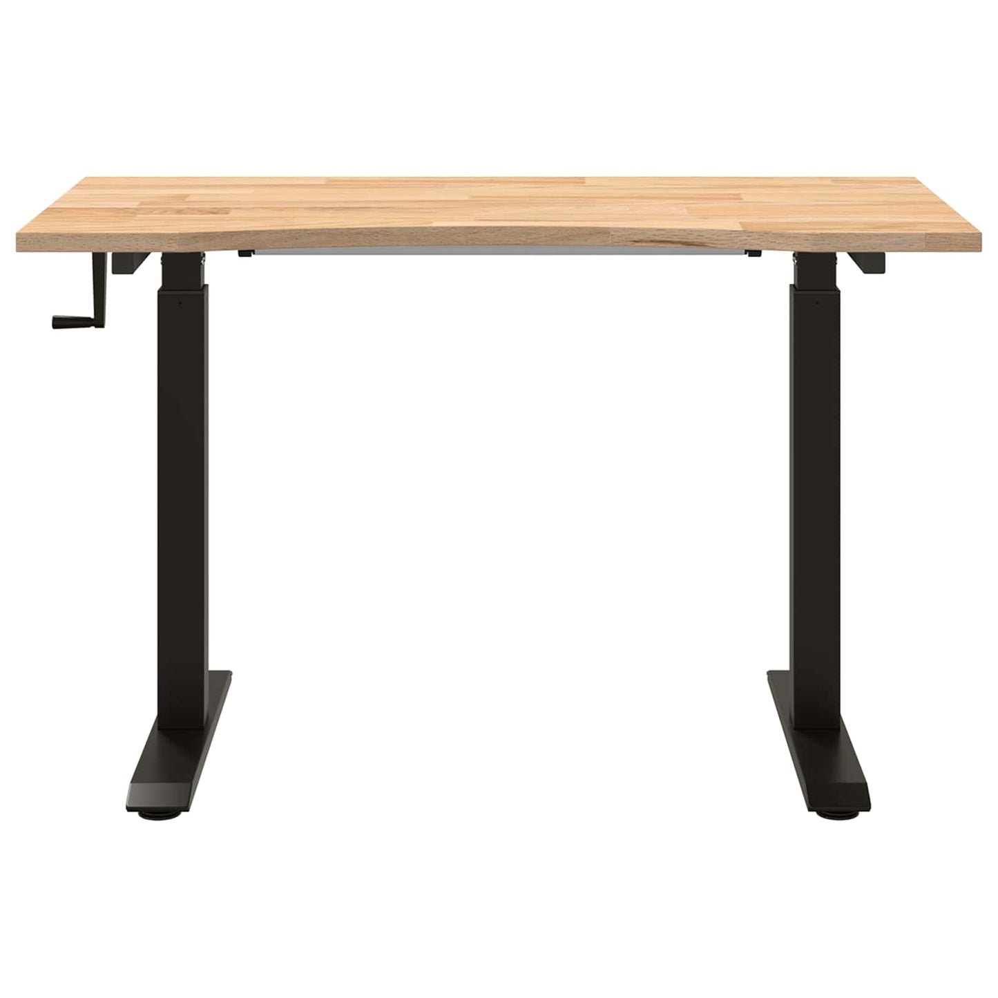 Bord med opbevaring Sort og naturlig 120 x 60 cm Massivt Eg Træ