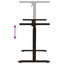 Bord med opbevaring Sort og naturlig 140 x 60 cm Massivt Eg Træ