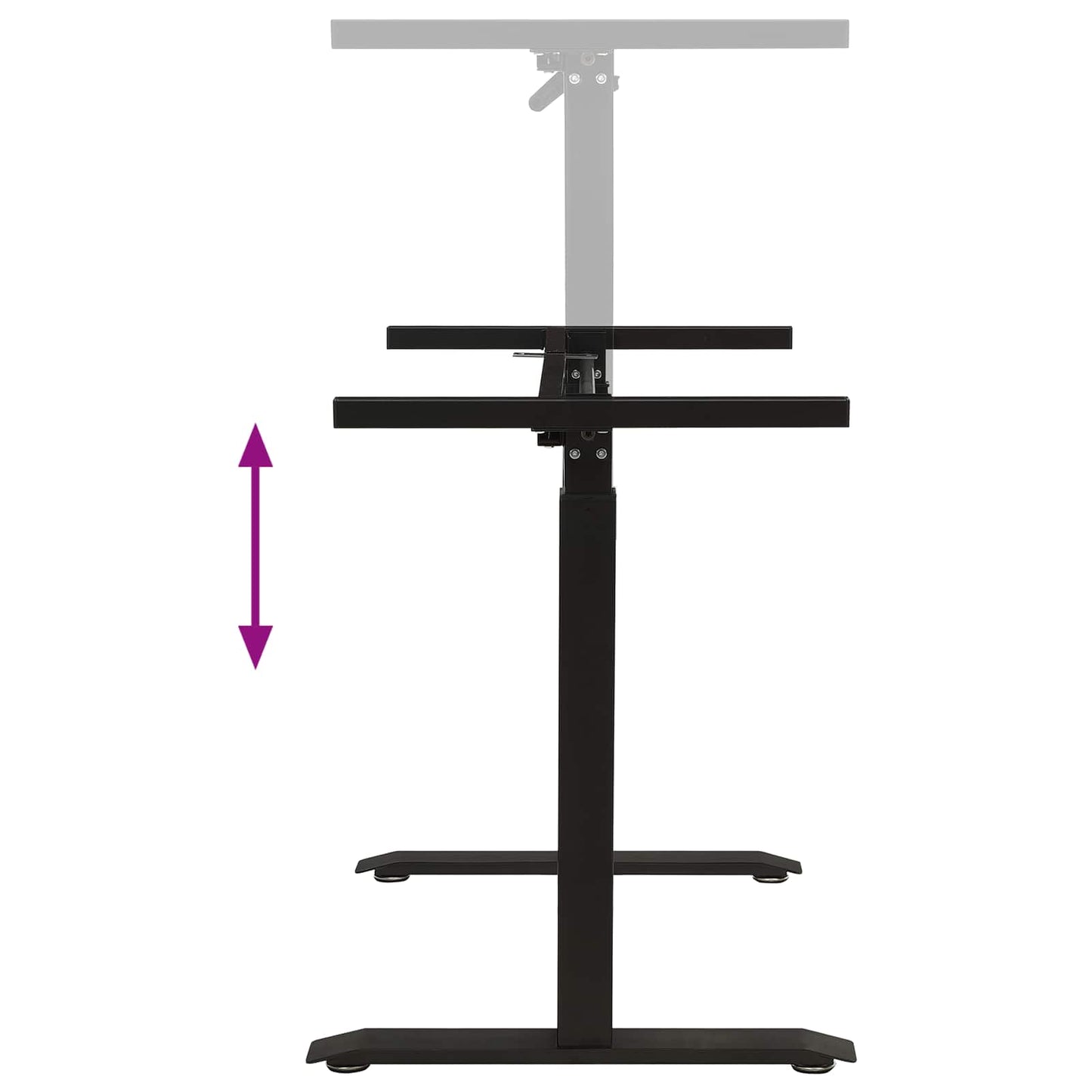 Bord med opbevaring Sort og naturlig 140 x 60 cm Massivt Eg Træ