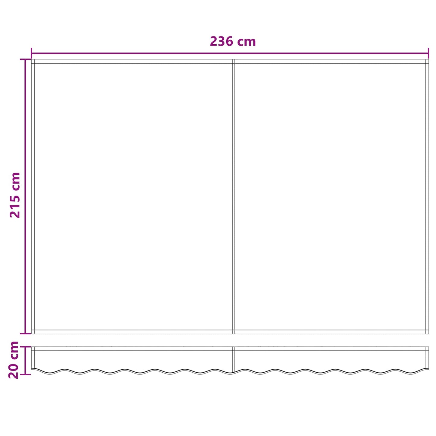 Udtrækkelig markise Gråbrun 2,5 x 2 m Polyester og Aluminium