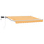 Manuel markise-ramme med LED-lys Sandfarvet 3,5 x 2 m