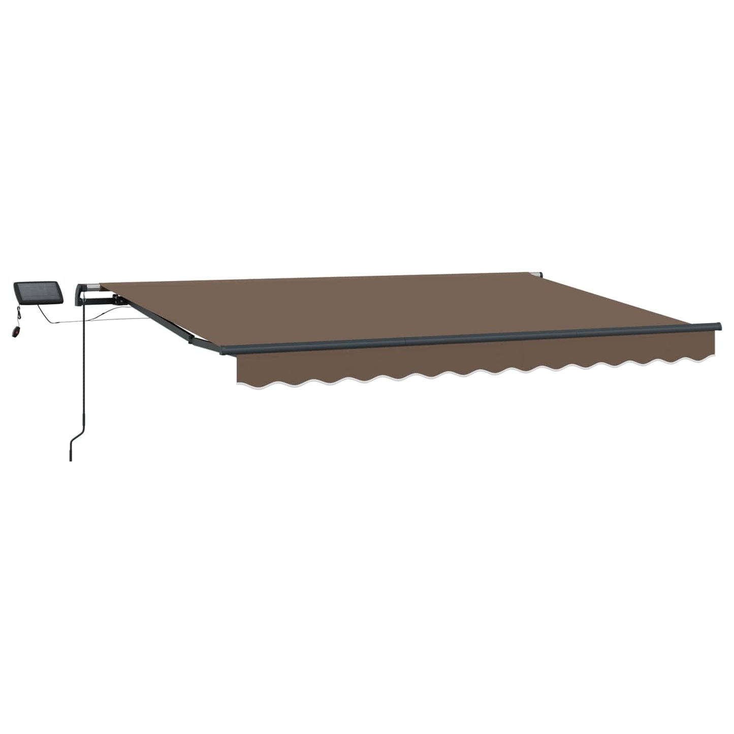 Udtrækkelig markise Gråbrun 300 x 250 cm Stof og aluminium