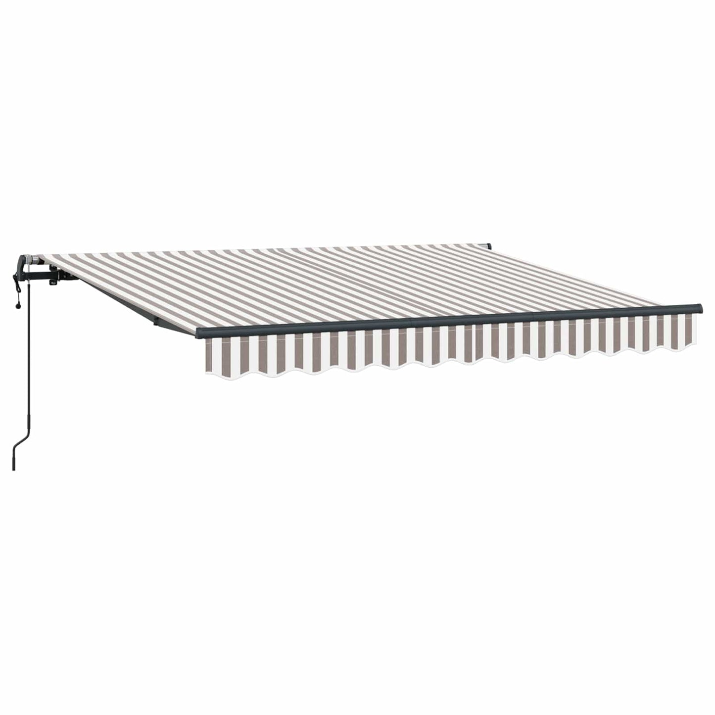 Udtrækkelig markise Lys Grå og Hvid 300 x 250 cm