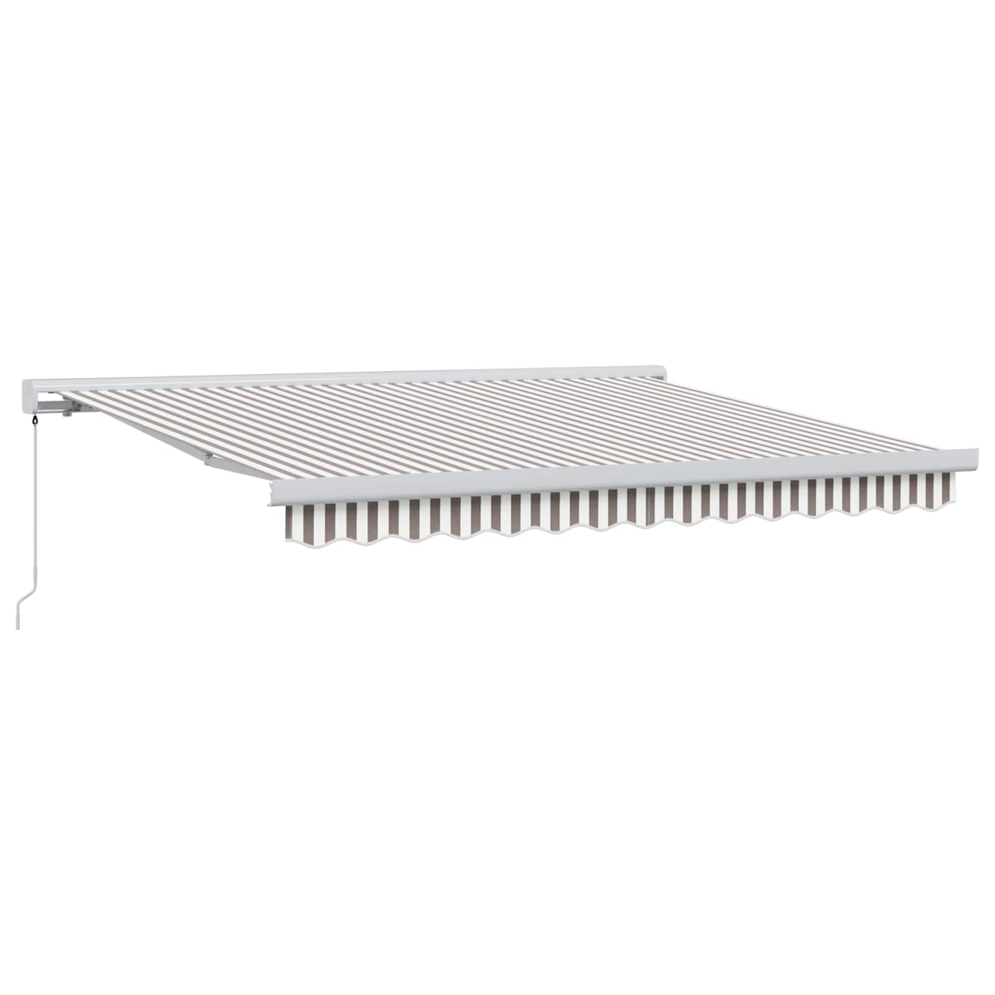 Udtrækkelig markise Lys Grå og Hvid 300 x 250 cm