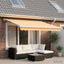 Udtrækkelig markise Sandfarvet 300 x 250 cm Stof og Metal