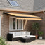 Udtrækkelig markise Sandfarvet 350 x 250 cm Stof og Metal