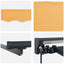 Manuel markise-ramme med LED-lys Sandfarvet 3 x 2,5 m