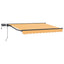 Manuel markise-ramme med LED-lys Sandfarvet 3 x 2,5 m