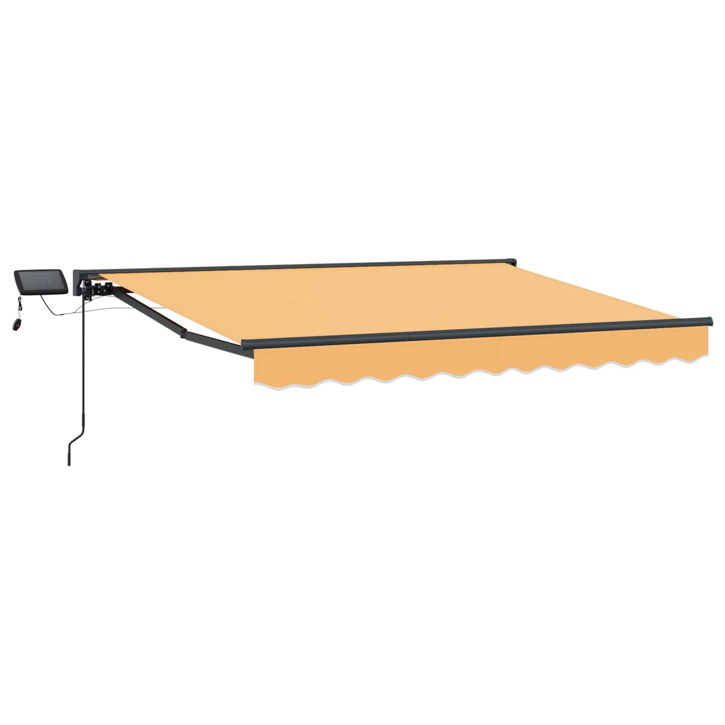 Manuel markise-ramme med LED-lys Sandfarvet 3 x 2,5 m