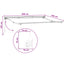 Manuel markise-ramme med LED-lys Sandfarvet 3 x 2,5 m