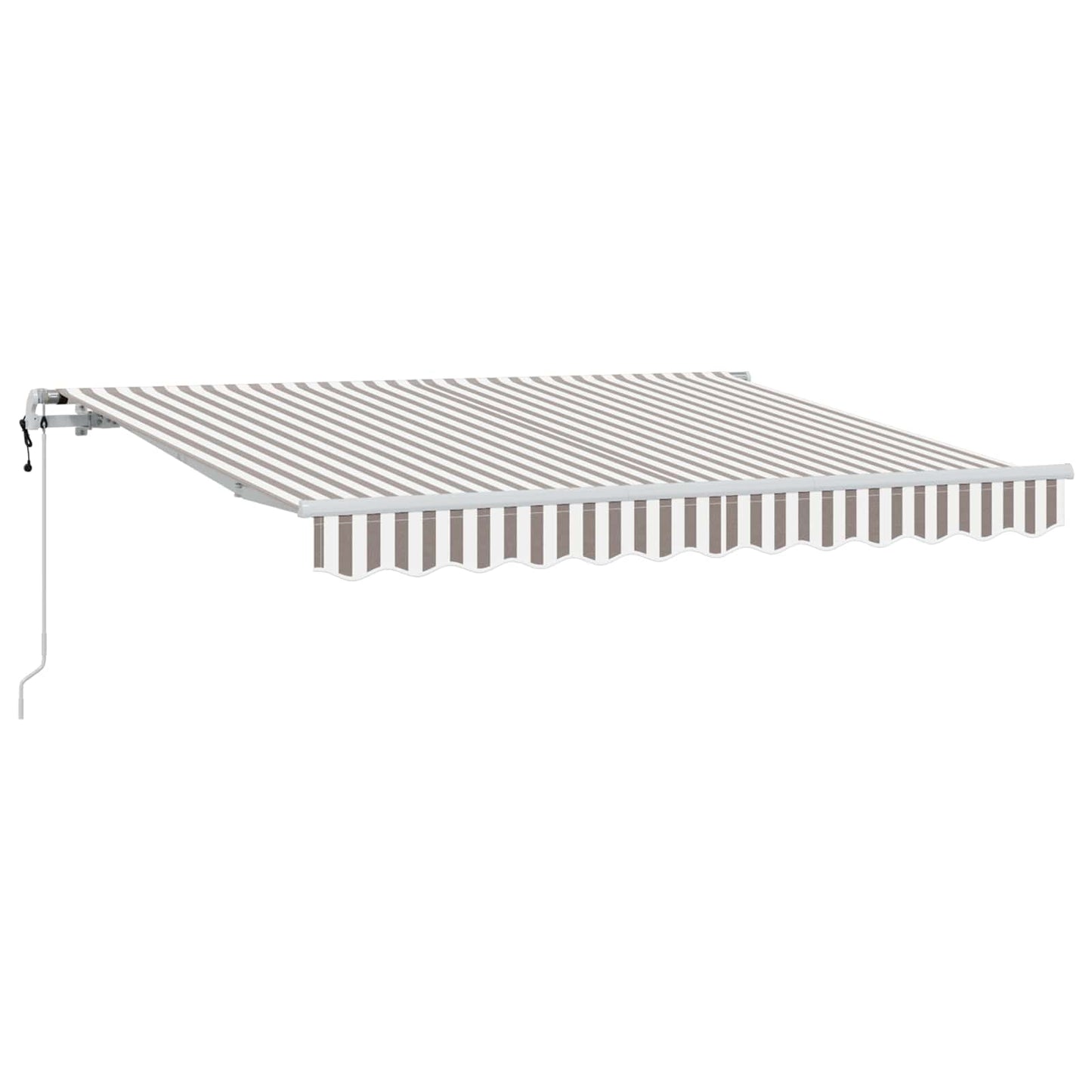 Udtrækkelig markise Lys Grå og Hvid 350 x 250 cm