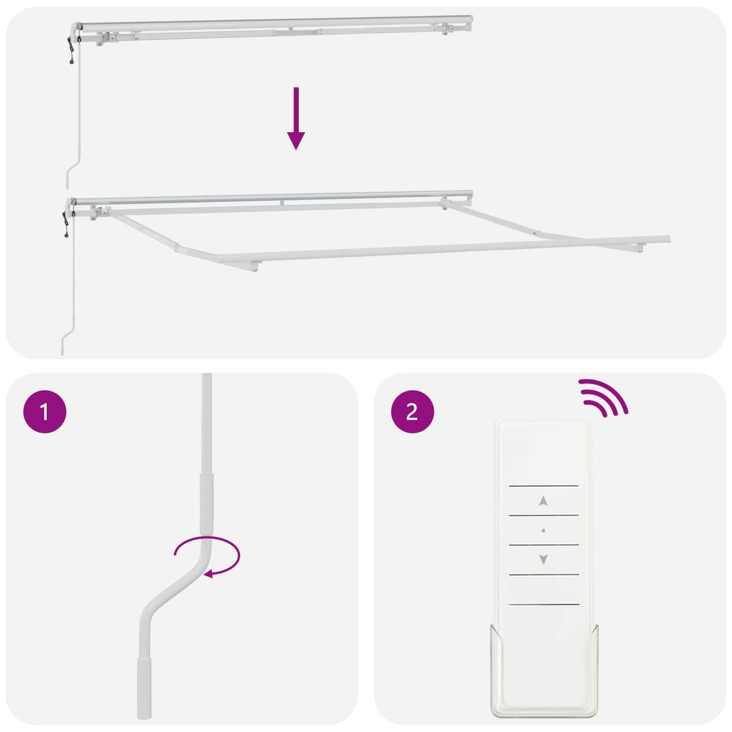 Udtrækkelig markise Gråbrun 350 x 250 cm Stof og aluminium