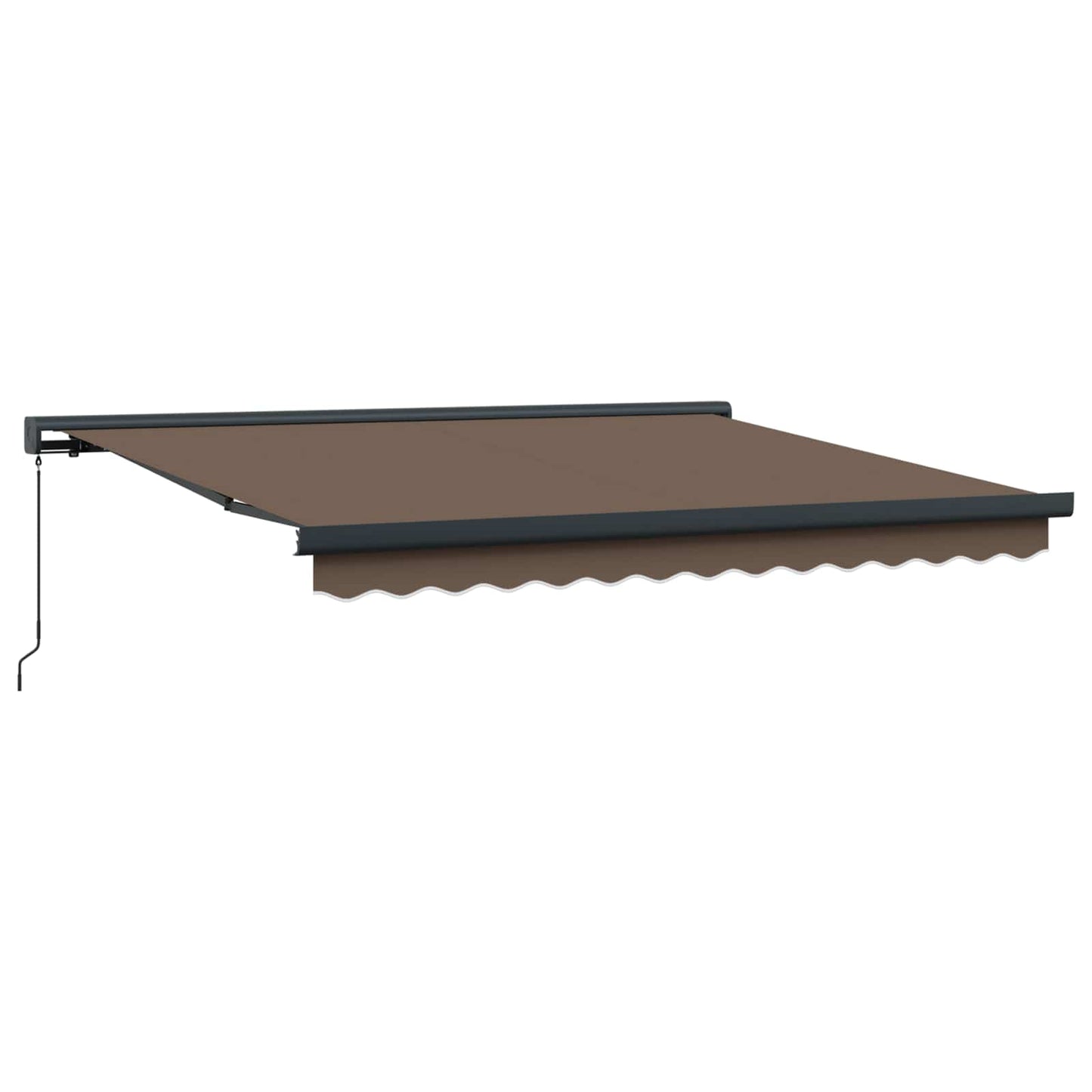 Udtrækkelig markise Gråbrun 400 × 300 cm Canvas og Aluminium