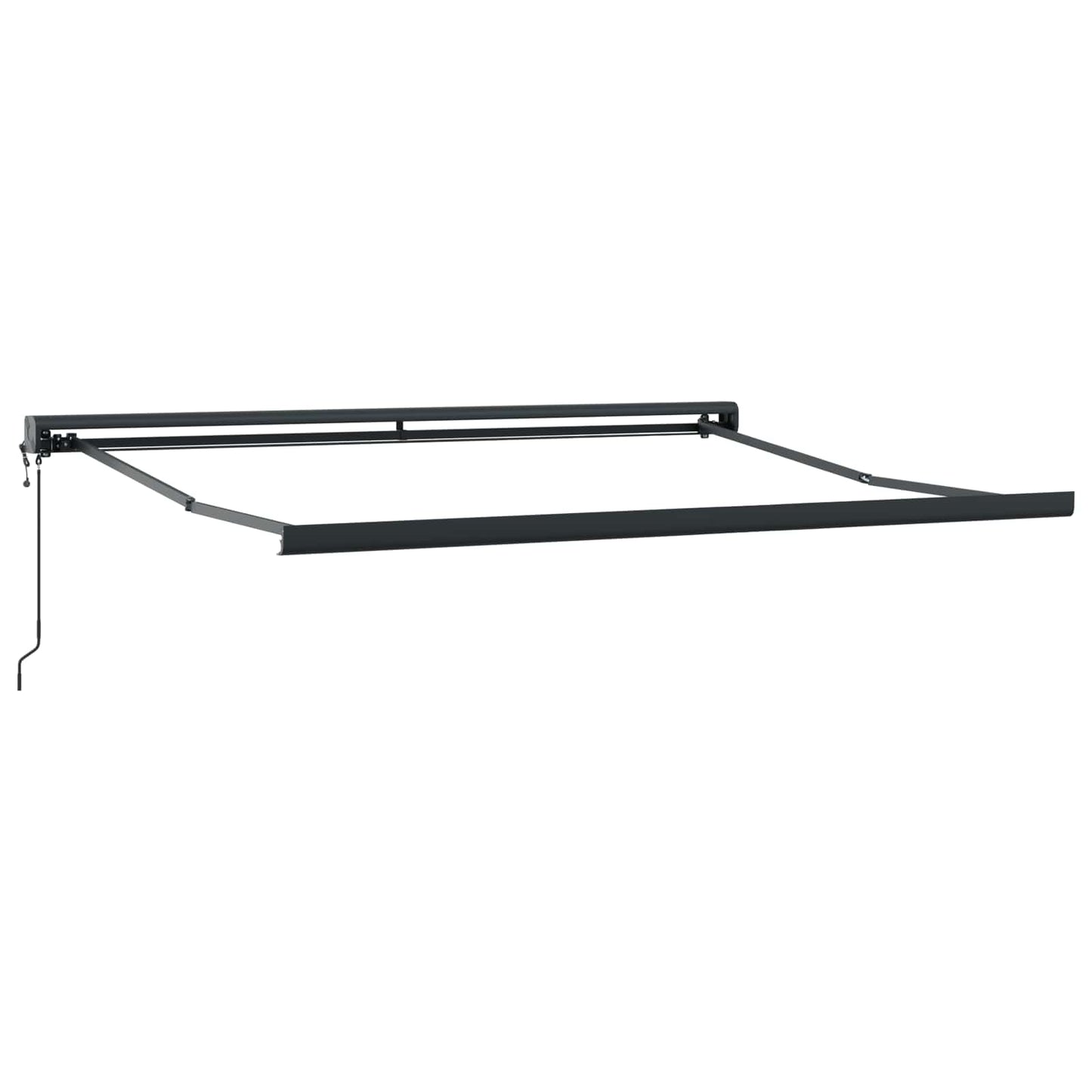 Udtrækkelig markise Lys Grå og Hvid 400 × 300 cm Stof og Metal