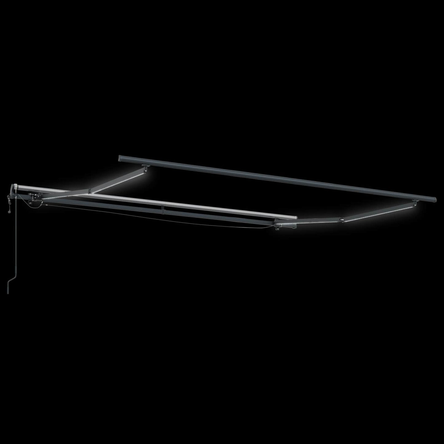 Udtrækkelig markise Lys Grå og Hvid 400 × 350 cm Polyester