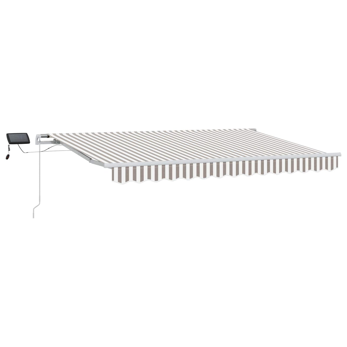 Udtrækkelig markise Lys Grå og Hvid 450 × 300 cm