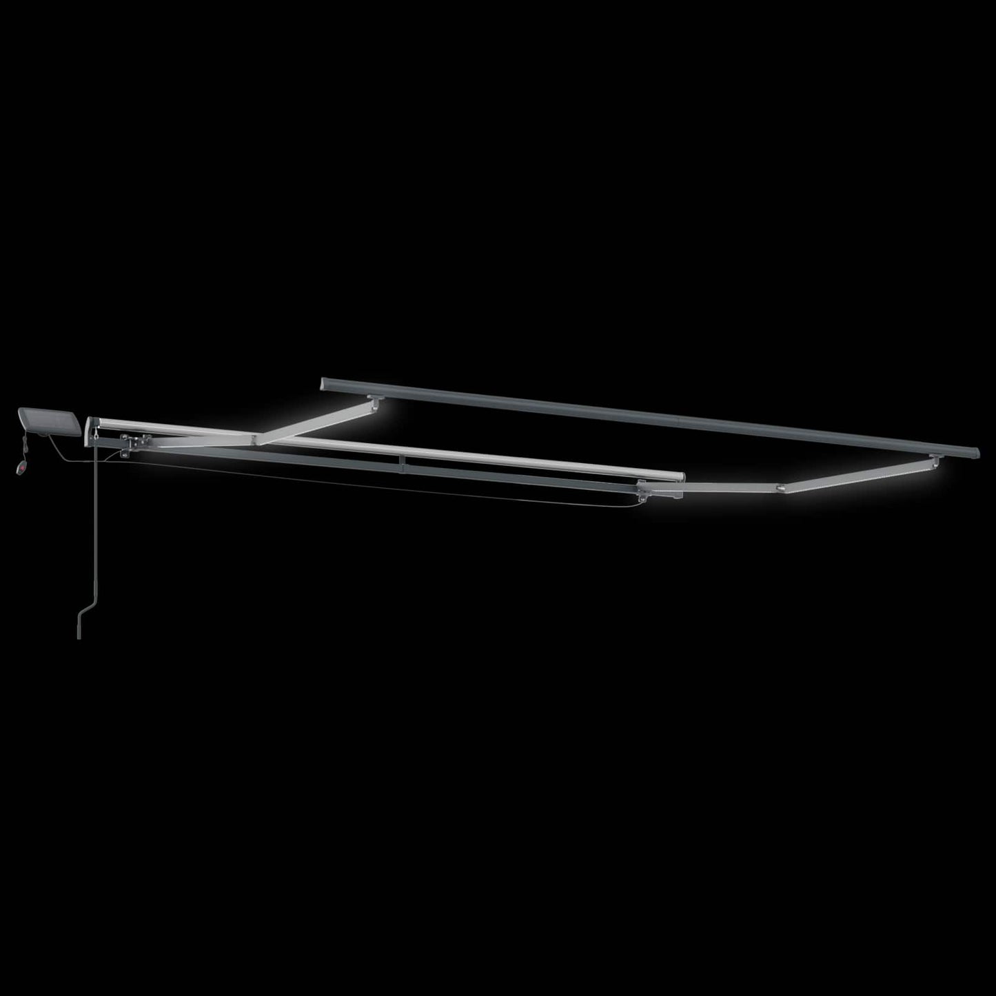 Udtrækkelig markise Gråbrun 450 × 300 cm Stof og aluminium