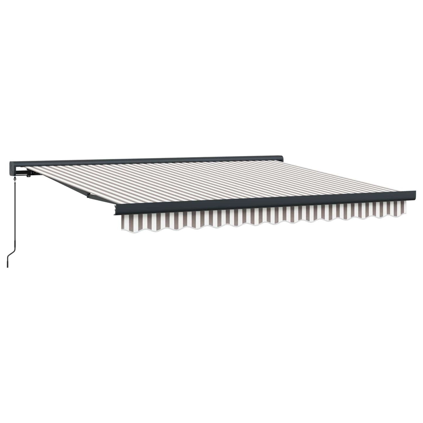 Udtrækkelig markise Lys Grå og Hvid 450 × 300 cm