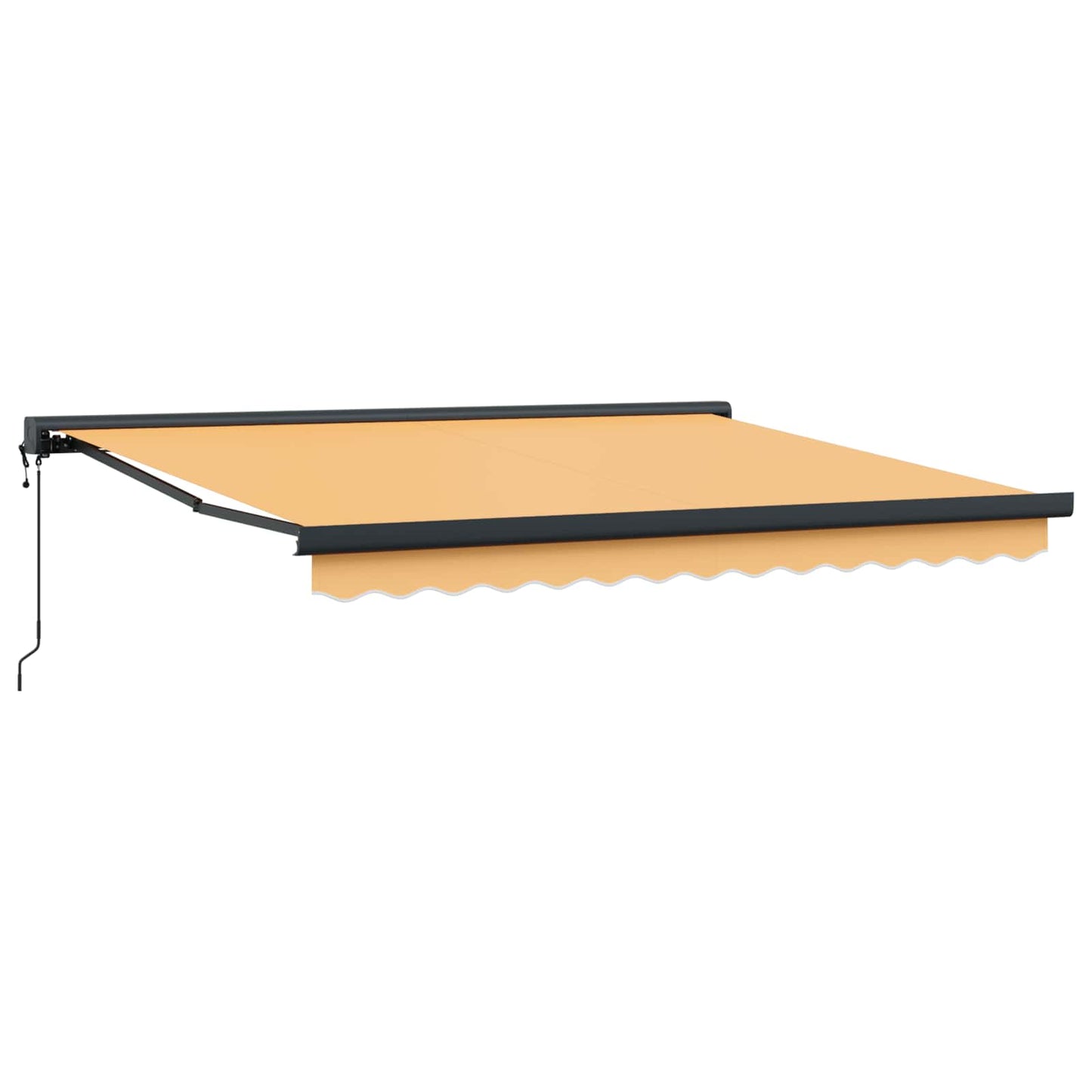 Udtrækkelig markise Sandfarvet 450 × 300 cm Stof og Metal