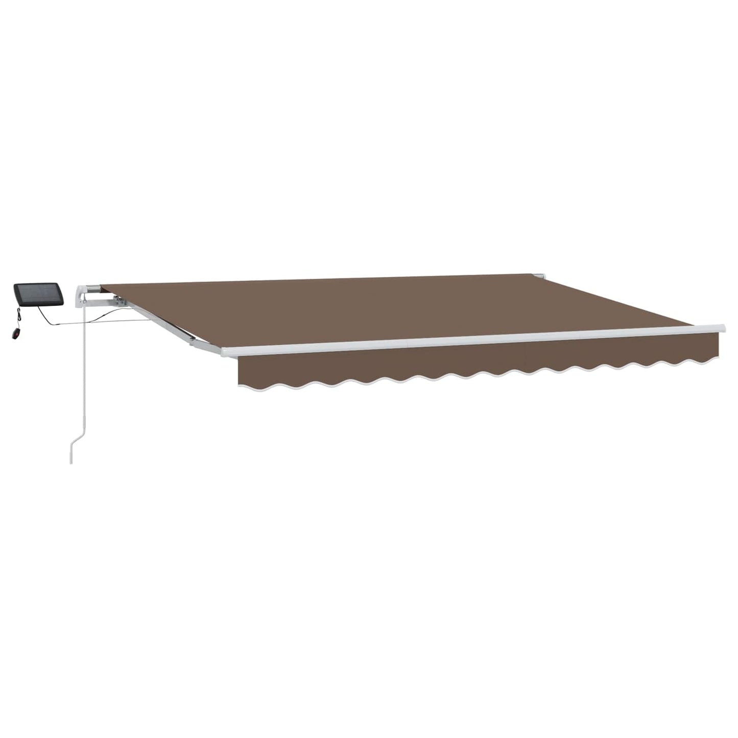 Udtrækkelig markise Gråbrun 500 × 300 cm Stof og aluminium