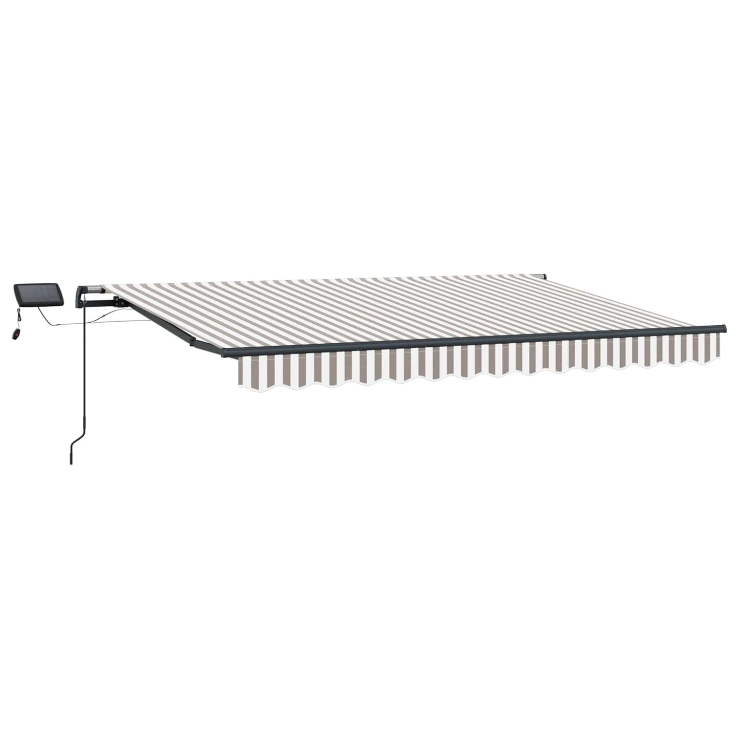 Udtrækkelig markise Lys Grå og Hvid 500 × 350 cm