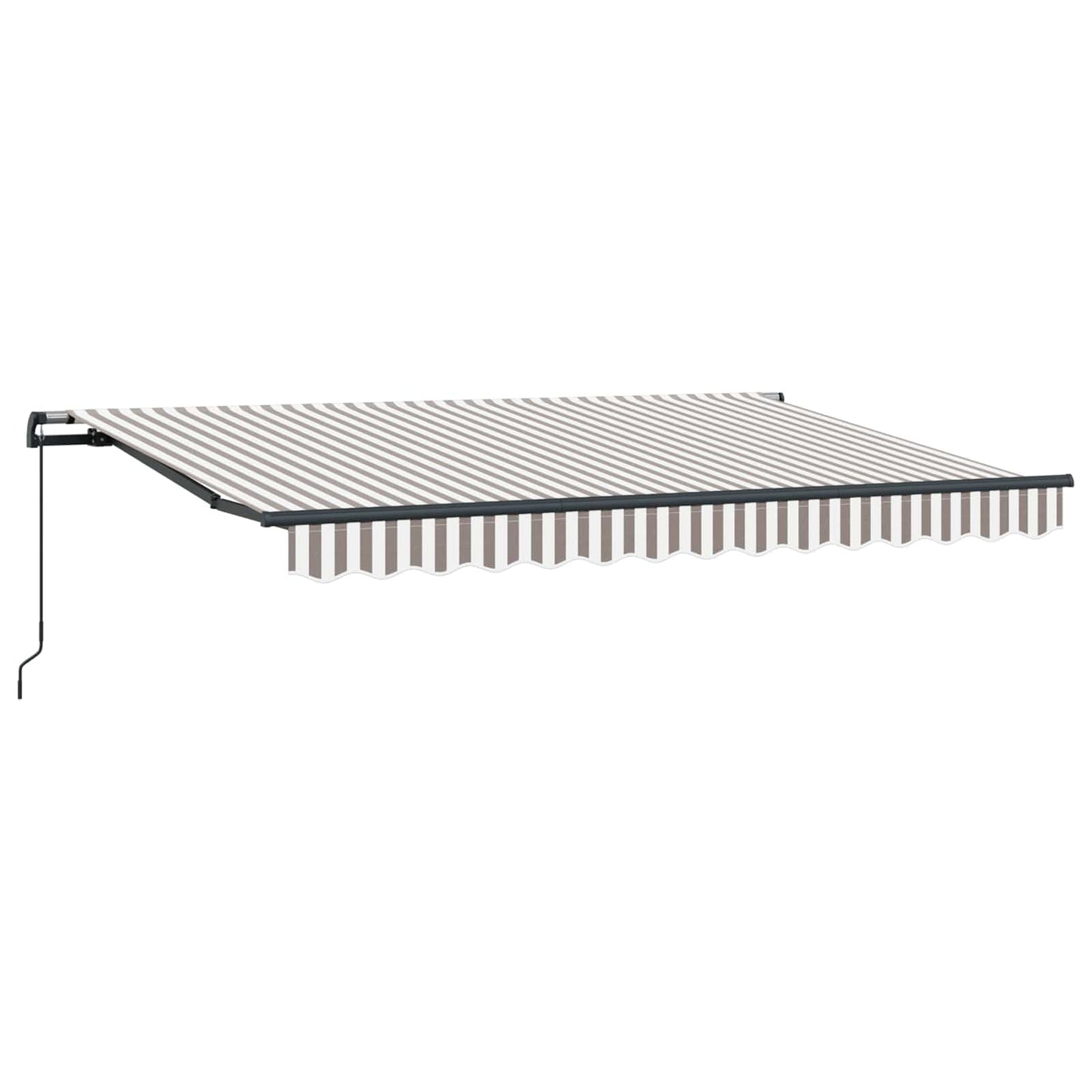 Udtrækkelig markise Lys Grå og Hvid 600 × 350 cm