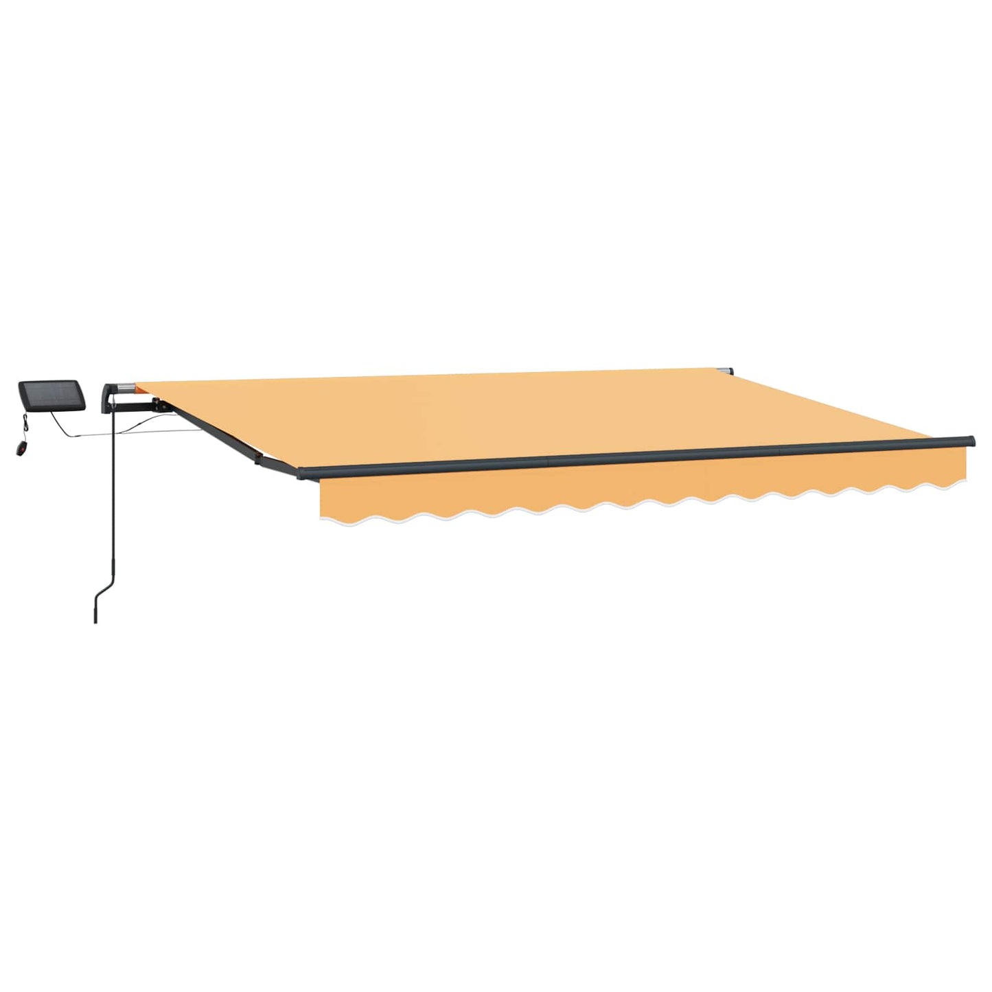 Udtrækkelig markise Sandfarvet 600 × 350 cm Stof og aluminium