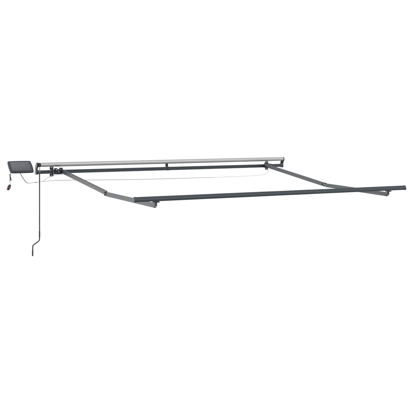 Udtrækkelig markise Gråbrun 600 × 350 cm Stof og aluminium