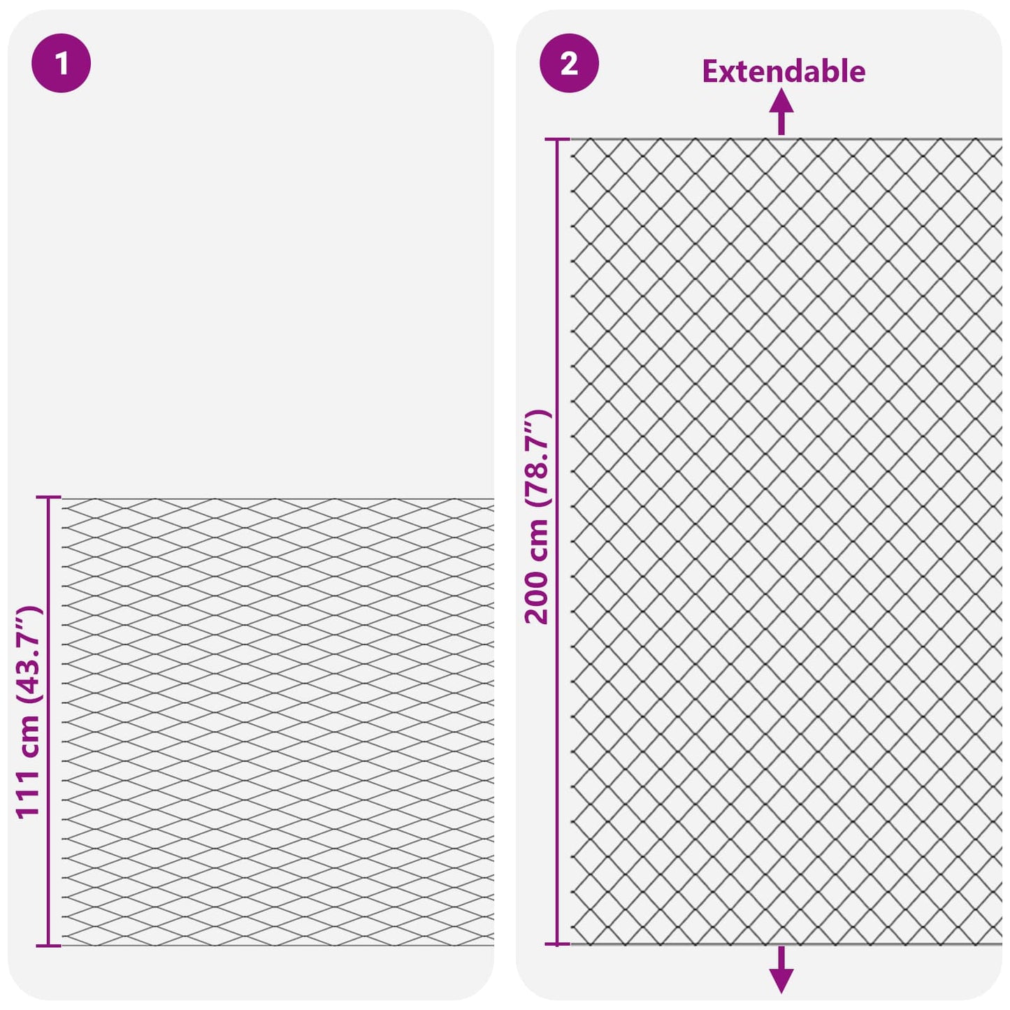 Kædelink indhegning Galvaniseret 2 x 20 m Glas